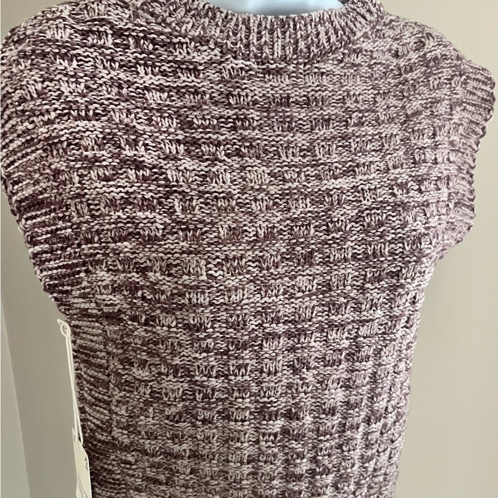 a.n.a Textured Knit Sleeveless Sweater Top – Brown Combo – NWT – XS
